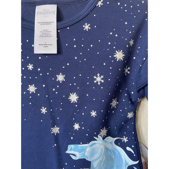 Disney Frozen II Princess Queen Elsa The Nokk Long Sleeve Top Pants Set Size 6 - Picture 5 of 10